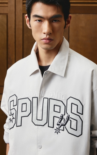 【NBA马刺队】杰克琼斯冬季男装新款夹克印花宽松翻领保暖美式 商品图4
