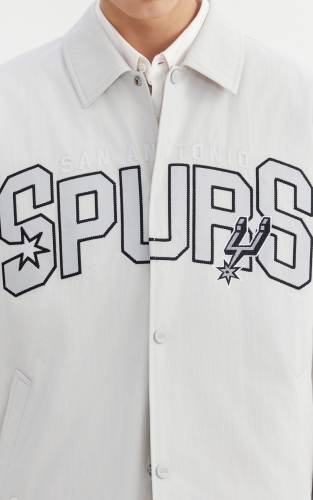 【NBA马刺队】杰克琼斯冬季男装新款羽绒服刺绣翻领休闲通勤外套 商品图4