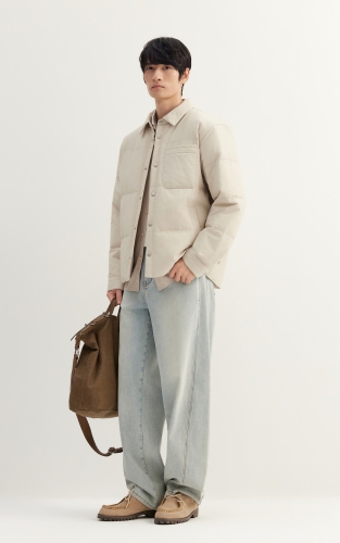 【工装薄羽绒服】杰克琼斯冬季男装新款保暖长袖翻领美式休闲复古 商品图2