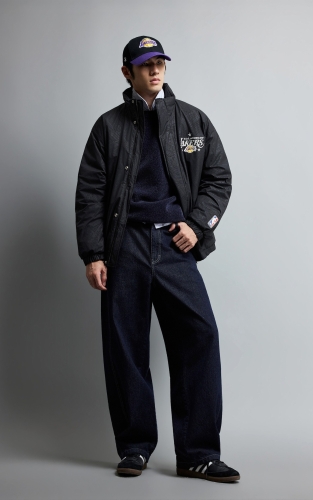 【 NBA湖人队】杰克琼斯冬季男装新款羽绒服肌理感半高领外套 商品图2