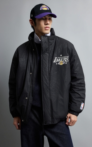 【 NBA湖人队】杰克琼斯冬季男装新款羽绒服肌理感半高领外套 商品图3