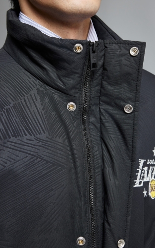 【 NBA湖人队】杰克琼斯冬季男装新款羽绒服肌理感半高领外套 商品图4