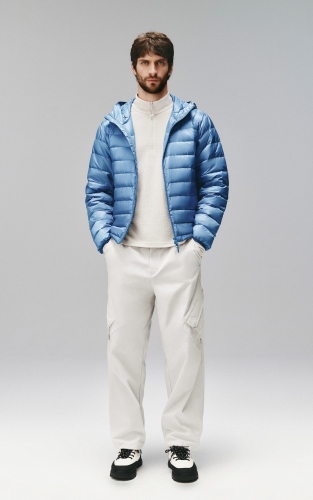 【AT智暖羽绒服系列】杰克琼斯冬季男装新款印花防泼水保暖连帽休闲 商品图2