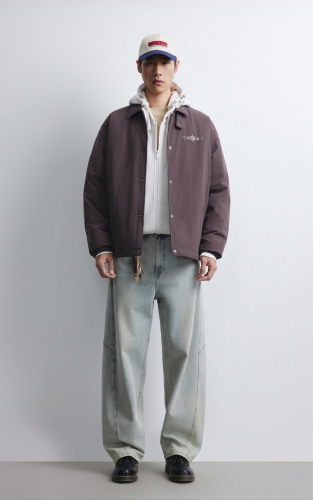 【翻领羽绒服】杰克琼斯冬季男装新款廓形外套印花美式休闲风通勤 商品图2