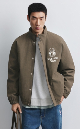 【NBA联名雄鹿队薄款羽绒服】杰克琼斯秋冬男装新款廓形外套休闲 商品图3