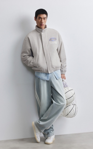 【NBA联名湖人队薄款羽绒服】杰克琼斯秋冬男装新款廓形外套休闲 商品图2