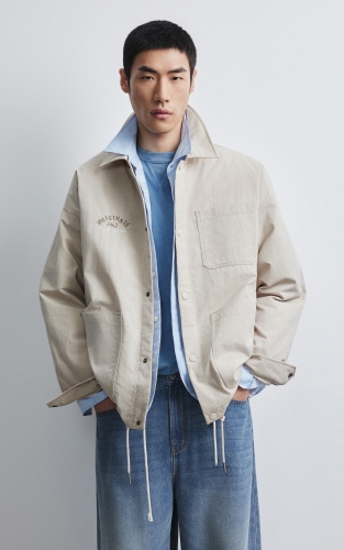 【工装薄款羽绒服】杰克琼斯秋冬男装新款外套刺绣胶印翻领休闲通勤 商品图3