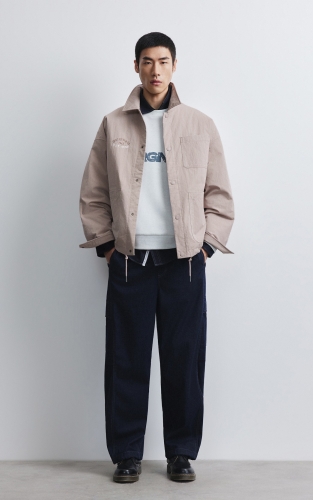 【工装薄款羽绒服】杰克琼斯秋冬男装新款外套刺绣胶印翻领休闲通勤 商品图2