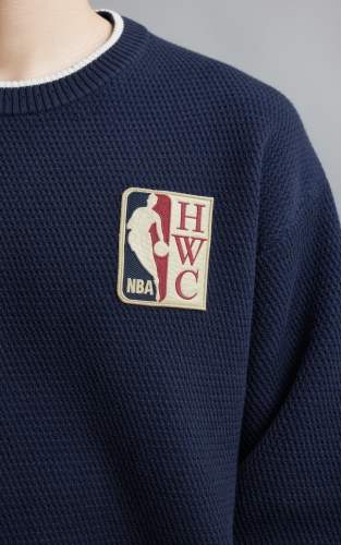 【NBA HWC复古球标系列】杰克琼斯秋冬男装毛衣针织衫新款贴布休闲 商品图4