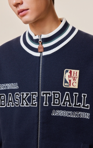 【NBA HWC复古球标系列】杰克琼斯秋冬男装针织衫新款刺绣美式 商品图4