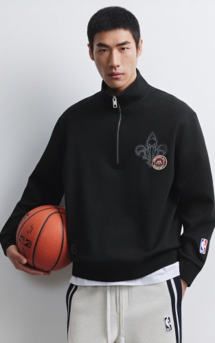 【NBA联名鹈鹕队】杰克琼斯秋冬男装卫衣新款刺绣美式复古休闲 商品图3