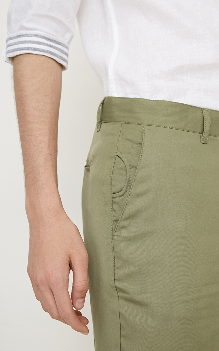 简约斜插袋,弧形个性口袋装饰